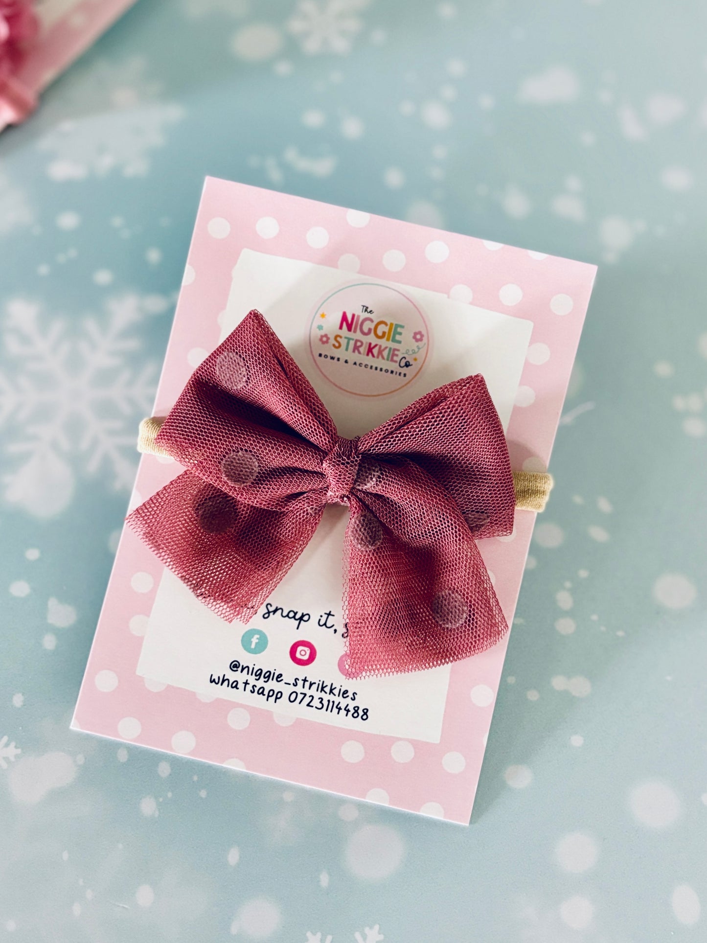 Polkadot tulle hairbow