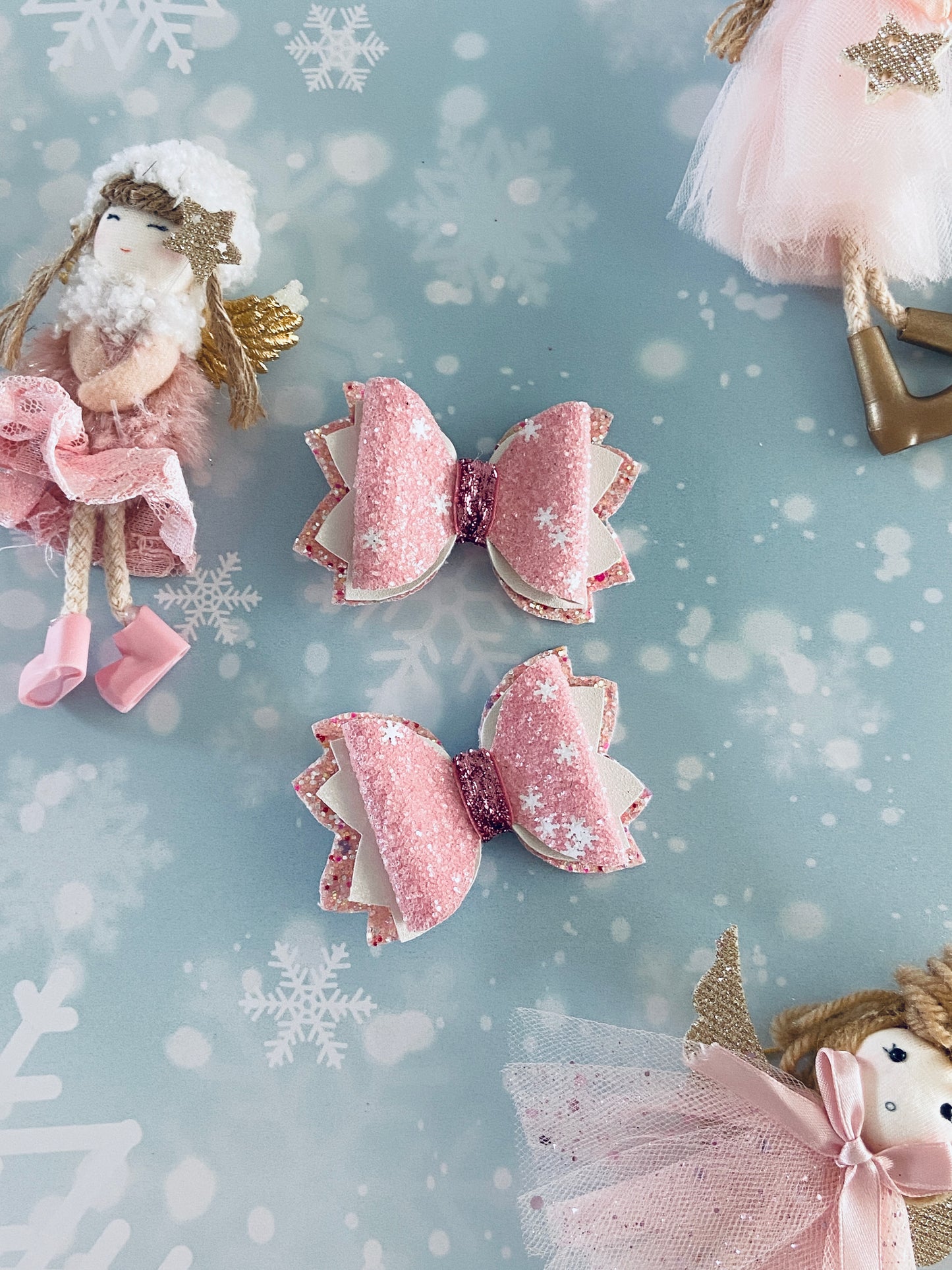 Perfectly pink - xmas bow set