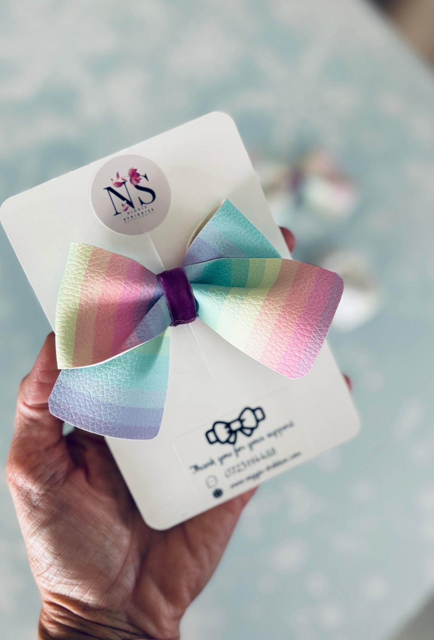 Pastel pinwheel bows