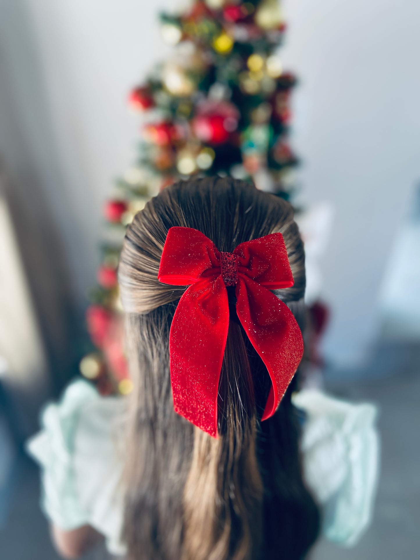 Red velvet bow