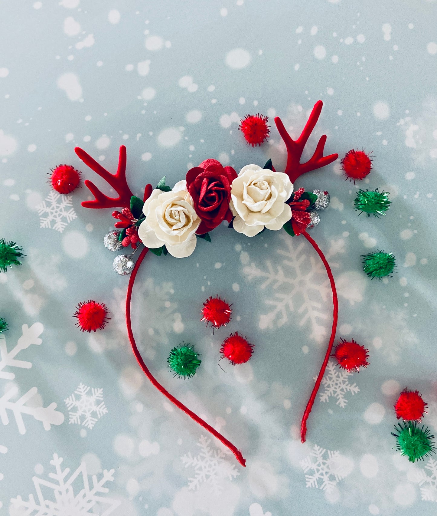 Reindeer antler floral aliceband